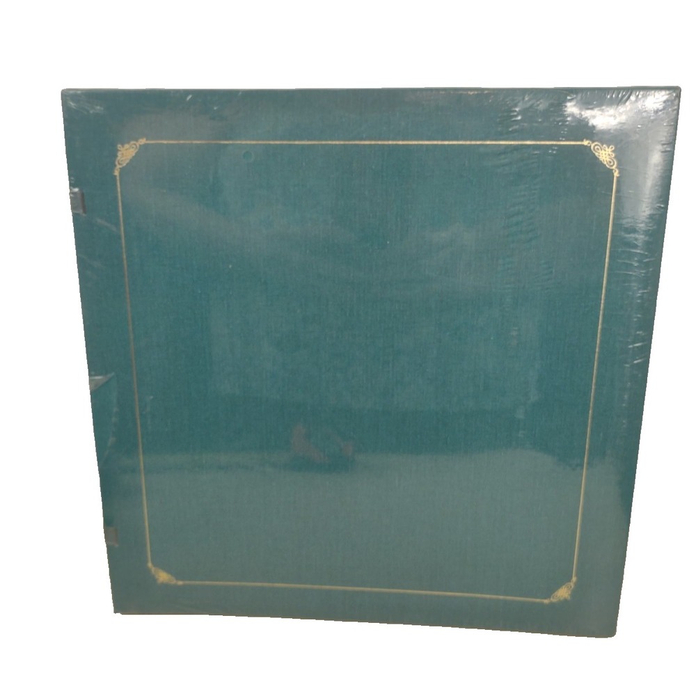 Creative Memories Album 12x12 Green Gold Trim Old Style New Sealed w/Pages